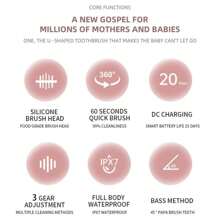 1件套 - 迷你便携式卡通恐龙360°清洁器，360°全口自动清洁，IPX7级防水设计，150mAh电池容量，是送给男孩女孩的完美生日礼物。多模式高频振动，搭配IPX7级防水设计，使其成为圣诞节或万圣节送给家人和朋友的完美礼物。