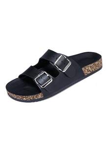 New Large-Size Men's Slippers With Soft Cork Soles, Outdoor Beach Slippers, Lightweight And Comfortable Home Non-Slip Women's Slippers - 黑色 - 查看 7