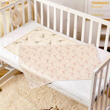 2 pezzi Cuscinetti sottili colorati e impermeabili per il cambio, tappetino per il cambio del bambino traspirante e anti-perdite, protettore per materasso portatile, facile da trasportare