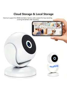 MERAIJIN Mini Camera Wireless Indoor Magnetic, 170Â° Wide Angle Motion Detection IR Night Vision Quad Screen Surveillance Magnetic Bracket Suitable For Pet/Baby/Nanny Monito