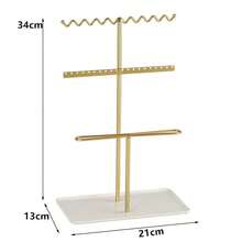 1pc Three Layer Wave Jewelry Support Stand For Necklaces Bracelets Rings Earrings - Creative Tiered Jewelry Display Organizer For Home Dressing Table And Vanity, Perfect Live-Streaming Prop And Boutique Showcase, Space-Saving Multi-Use Jewelry Storage Display For Travel, Desk, Closet, Gift-Ready For Halloween, Thanksgiving, Cyber Monday, Christmas, Birthday, Bridesmaid, Anniversary