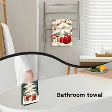 1set/1pc/2pcs Christmas Tree Printed Kitchen Towels And Dishcloths, Suitable For Interior Decoration In Restaurants, Kitchens And Bathrooms, Party Decoration, Holiday Gifts, And Can Also Be Given As Christmas Presents