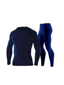 Conjunto Térmico Blusa e Calça Proteção Uv50+ Solar Segunda Pele Unissex Não Peluciado - Cinza - Visão 3