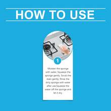 Cleaning Sponge Scrubber, Nano Magic Scrub Brush For Stove, Tile, Removing Stains And Dirt