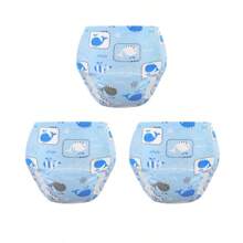 3/6Pcs Reusable Potty Training Pants, Washable Toilet Training Underwear With Cute Animal & Motivational Patterns, 4 Layers Absorbent, Machine Washable, Reusable Toddler Pants | Playful Pattern Pants | Durable Toddler Underwear - Multicolor - View 28