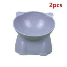 1/2 pièces Bol pour chat, Plateau incliné à 15 degrés anti-vomissement, Base stable, Difficile à renverser, Station d'alimentation ou d'abreuvement pour animaux de compagnie, Accessoires pour chat, Bol à nourriture pour chat, Set de bols pour chat, Convient aux chats et chiens d'intérieur, Peut être nettoyé au lave-vaisselle