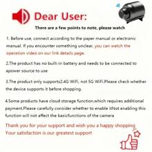 1+2迷你智能高清摄像头，家用安防摄像头，便携无线WiFi 2.4G手机远程监控，带录像功能、婴儿监视器、保姆摄像头、夜视功能和运动检测功能。（无需USB接口，无需电池） - 彩色 - 查看 3