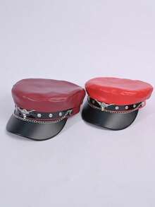 قبعة بيريه معدنية برأس ثور بتصميم داكن للنساء، قبعة بيريه ملونة بتصميم سحابة للرسام في فصل الشتاء، قبعة صحفي مناسبة للخروجات اليومية في الخريف، للمشي والتسوق