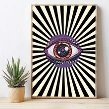 1 tấm áp phích Hippie Cool Eye Canvas Tranh nghệ thuật hiện đại Trang trí tường nhà phòng ngủ văn phòng phòng khách quán cà phê quán bar trang trí nhà và ký túc xá khung tùy chọn - A - Xem 10