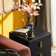 SoBuy FBT115-W Bedside Table With 2 Drawers For Box Spring Bed, Sofa Table, Side Table, Telephone Table, Nightstand, White W X H X D Approx.: 40 X 47 X 40 Cm - Black - View 4