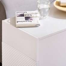 Storage Cabinet Side Cabinet Sofa Side Table End Table White W70 X D35 X H60cm FBT135-W - White - View 7