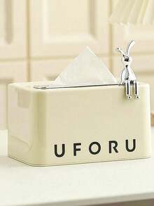 1pc Paper Towel Holder Box, High-End Home Kitchen Bathroom Tissue Box, Multifunctional Spring-Loaded Tissue Box For Living Room Coffee Table