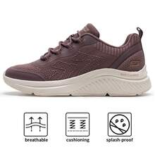 Skechers BOB'S SPORT系列女士休闲运动鞋，缓震日常旅行鞋117561-MVE - 粉色 - 查看 1