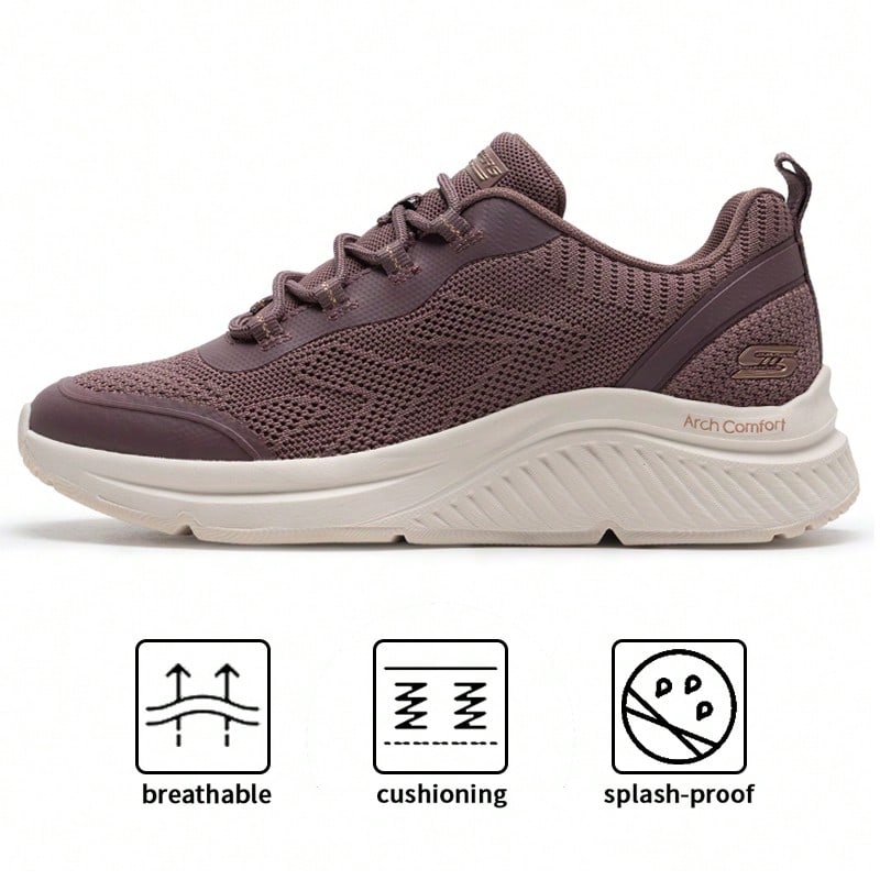 Skechers BOB'S SPORT系列女士休闲运动鞋，缓震日常旅行鞋117561-MVE - 粉色 - 查看 1