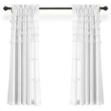 Lush Decor Avery Window Curtain Panels White 54x63+2 Set Halloween-Fall Decor-Room Decor - 白色 - 查看 7
