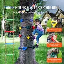 Nin Ja Tree Climbing Kit, 12 Tree Climbing Holds, 6 Ratchet Straps, And A Climbing Ladder, Climbing Rocks For Kids And Adults Climber, Various Colors And Shapes, For Outdoor Nin Ja Warrior
