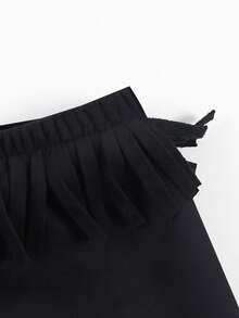 ii Chic Vintage Western Goth Style Off-Shoulder Women's Top With Tassels For Halloween