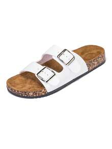 New Large-Size Men's Slippers With Soft Cork Soles, Outdoor Beach Slippers, Lightweight And Comfortable Home Non-Slip Women's Slippers - trắng - Xem 7