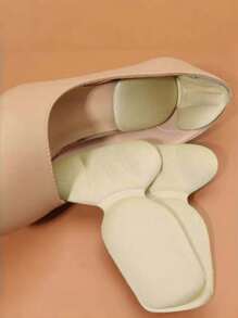 QKC 1 对高跟鞋软跟垫，减震、吸汗、防滑贴，适用于女士夏季凉鞋，隐形无粘性防滑前脚掌垫 - 米色 - 查看 5