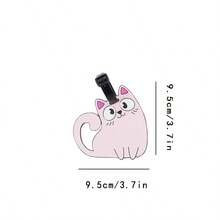 1PC Cute Cartoon Kitten Luggage Tag PVC Soft Rubber Identification Luggage Backpack Essential Tag Pendant -Friendly Card Holder Name Filling Anti-Lost Lightweight Durable Valentine's Day Gift Christmas Halloween Birthday Gift - B1 - 查看 6