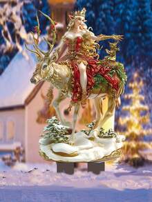 1 Stück Weihnachts-Elch-Prinzessin Geschenk für Kinder, Acryl Dekorative Gartendeko. Keramik Dekoration. Gartendeko Requisiten. Weihnachtsdekoration Meisterwerk