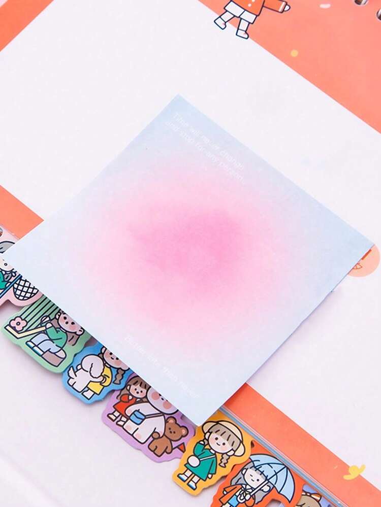 3pcs/Pack Gradient Color Memo Pad, Random Color - Multicolor - View 6