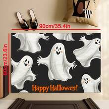 1 Stück interessante Halloween Dekoration, Geist-Kürbis-Fledermaus-Ahornblatt-Totenkopf Muster Willkommens-Fußmatte, moderne Cartoon kreative Elemente aus weichem Kunstfell - maschinenwaschbar - lustige thematische Feiertagsatmosphäre Eingangsteppich, geeignet für Eingang, Außen-, Innenbereich, Terrasse, Balkon, Jahreszeit-übergreifender Teppich, Halloween-Weihnachts-Heimdekoration - Verschiedenfarbig - Übersicht 15