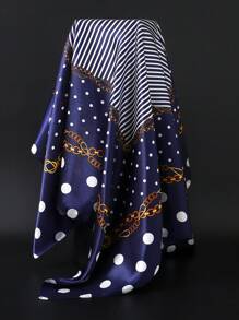 1 peça de cachecol moderno para todas as estações, cachecol quadrado estampado para mulheres, bandana feminina para uso diário, novo lenço de cabeça com proteção solar