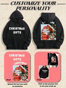 Customized Hooded Sweatshirt For Men, Autumn/Winter, Personalized With Your Photo, Text, Blessing, Holiday, Anniversary, Halloween, Christmas, Valentine's Day, Father's Day, Party, Birthday Gift, Back To School Outfit Ornamental, Dawg Stylish, Fashion, Hipster, Contracted, Easy Costume, Modest Fashion, Minimal Chic, Casual Custom, Unique, Personalized Ornamental,Dawg Stylish,Fashion,Hipster,Contracted,Easy Costume,Modest Fashion,Minimal Chic,Casual Custom,Unique,Personalized Ideal Gifts For Him Family,Boyfriend,Friends,Children,Customized Men Clothing