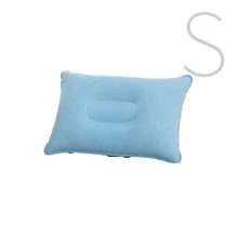 1pc Portable Inflatable Pillow For Outdoor Camping And Nap, Disposable Backrest Cushion, Velour Throw Pillow, Travel Pillow, Car Cushion, Bedding, Home