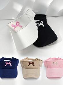 1pc Women's Fashionable Outdoor Sports Breathable Mesh Brimless Baseball Cap, Versatile Embroidered Curved Bill Sunhat - Multicolor - View 11