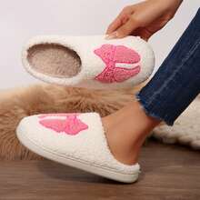 Slippers For Women Holiday Indoor Bedroom Fluffy Warm Slipper Winter Soft Cozy Home Non-Slip Soft Plush Slip-On House Shoes - Pink - View 10