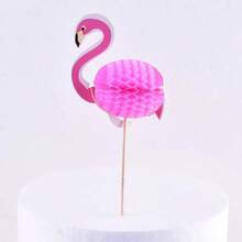 50pcs 3D Flamingo & Pineapple Fruit Cake Toppers, Party Cake Decorations, Cocktail Picks For Bar, Party, Cake - Multicolor - View 9