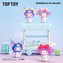 Miniso TOPTOY 酷洛米和美乐蒂汽水盲盒系列收藏玩具，可爱女孩礼物，可动人偶装饰 - 彩色 - 查看 4