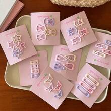 3/6/8/12/16件套可爱刘海夹、侧夹、小发夹、BB夹发饰，纸板包装