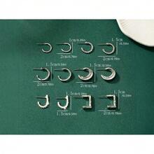 6 أزواج من أقراط الأذن الصغيرة الرقيقة ذات التصميم الهندسي غير المتماثل والأنيق والمناسب للاستخدام اليومي للنساء