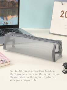 1 Stück transparente Mesh Federtasche, tragbare Aufbewahrung geeignet für Schüler Mesh Federtasche, Reißverschluss Mesh Tasche, multifunktionale transparente Federtasche Aufbewahrungstasche, geeignet für Büromaterial, Kosmetik, Reisezubehör, für Schulmaterial, Schulanfang, Weihnachtsdekoration, Weihnachtsgeschenke