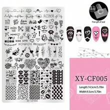 1 Peça Placa de Carimbo de Arte de Unhas, Edição Limitada do Ano da Cobra, Fogos de Artifício Estilo Chinês, Modelo de Carimbo de Unhas com Padrões Florais, Placa de Carimbo de Arte de Unhas, Placa de Carimbo de Gel de Unhas, Floco de Neve, Pinguim, Bambu, Pássaro, Grade, Batimento Cardíaco, Coração, Letra, Lábio, Rosa, Figura, Estampa Xadrez Francês Ferramenta de Arte de Unhas