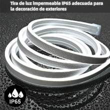 LUCASA Tira Led Neón 5M Luz Led 600 Ledes Flex Cortable Silicona Neon Lights 12V Tiras Led para Cuarto Exterior IP67 Impermeable Tira Led Para Cocina Decoración Habitación TV Luces LED Flexible - BLANCA - Ver 4