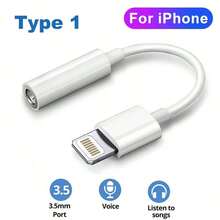2-In-1 Audio Adapter Compatible With IPhone 11/12/13/14 Pro Max/X/XS, 3.5mm Headphone Jack Splitter & Charging Earphone Cable - White - View 6