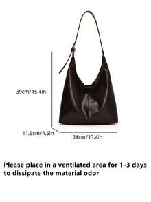 Fashionable Large Tote Handbag For Women, New Design Shoulder Bag With High Quality Texture - Coffee Brown - View 2