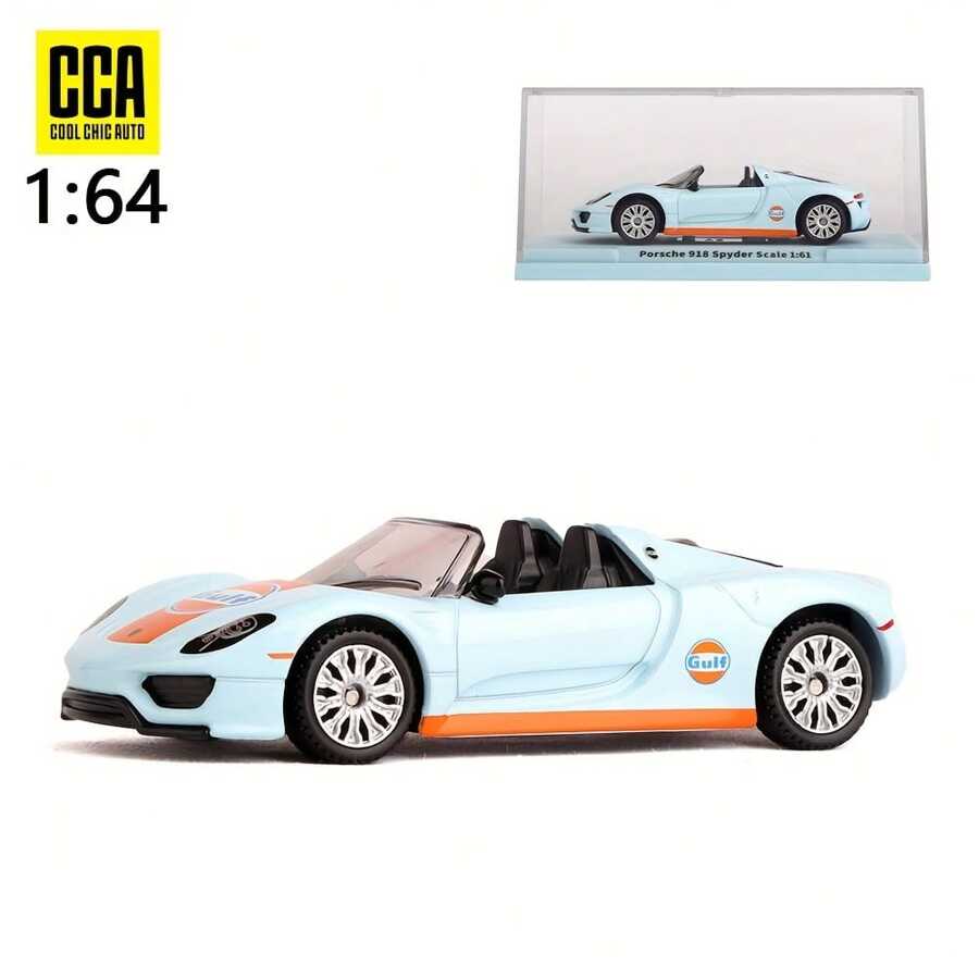 Burago 1:64 比例压铸合金保时捷 918 SPYDER 汽车模型，儿童玩具车，滑行车模型，男孩生日礼物