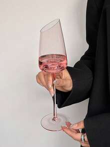 1 件法国限量版浪漫粉色香槟杯，高端起泡酒杯，复古高脚杯 - 粉色 - 查看 13