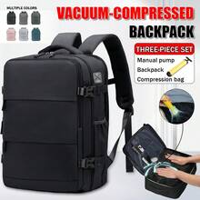 Bộ ba lô hành lý nén chân không du lịch có bơm chân không - Phù hợp cho nam và nữ, chuyến công tác ngắn ngày, ba lô học sinh và ba lô du lịch ngoài trời First Choice, có ngăn đựng máy tính xách tay và nhiều ngăn thiết kế túi du lịch thiết yếu cho kỳ nghỉ lễ, vali du lịch dành cho nữ - Nhiều màu - Xem 2