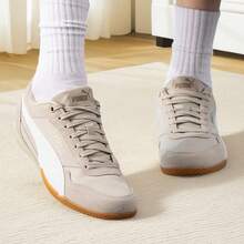 Puma Zapatillas de mujer de corte bajo con cordones, BELLA DONNA NYLON, zapatos deportivos ligeros y cómodos, para uso casual y diario, 403554 - Gris grava-Blanco Puma-Dorado - Ver 2