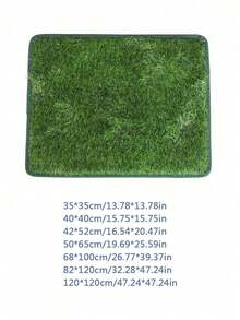 Alfombra reutilizable de entrenamiento para mascotas, almohadillas de baño lavables para perros, tapete de césped artificial para uso interior/exterior (Alfombra de césped para la caja de arena de un cajón, sin bordes) - Multicolor - Ver 14