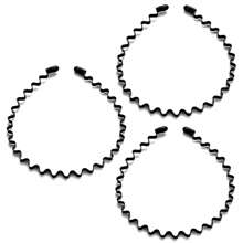 1件男女通用光滑后梳发带，户外运动时尚双马尾发带/永不掉漆金属头扣夹，适合男士长发、辫子和其他发型 - 大波浪休闲头饰、发带、发箍发箍发饰