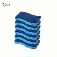 2/6 piezas Esponja de limpieza multiusos, Almohadilla de fregado de doble cara para limpieza del hogar, Esponja para lavar platos, Esponja de cocina de alta calidad, Esponja resistente y sin rayar, Super absorbente, Suministros de limpieza, Herramientas de limpieza, Limpieza del hogar, Limpieza de cocina, Limpieza de fiestas