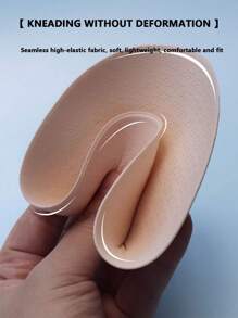 3pairs Natural Latex Ultra-Thin Round Breast Pads For Anti-Protrusion, Breathable Sports Bras, Yoga Wear And Swimwear - Apricot - View 6