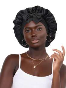 1 Pc Elastic Band Silk Smooth Color Styling Hair Net, Daily Home Hair Care Hair Net, Satin Silk Sleep Cap, With Straps And Headscarf, Suitable For Women And Natural Hair. Double-Layer Hyaluronic Acid-Infused Silk Sleep Cap, With Straps, Suitable For Curly Women And Men. Women's Silk Sleep Cap, Double-Layer Design, With Adjustable Elastic Bands And Silk Bow Hair Bands. Ladies' Elastic Silky Color Styling Hair Net, Daily Home Hair Care Hair Net.